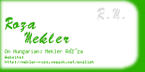 roza mekler business card